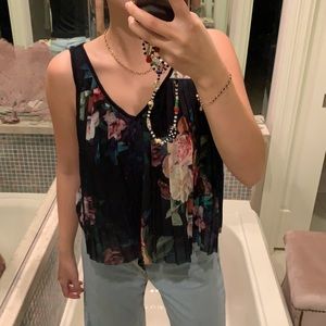 FURTHER REDUCED Topshop Pleated Floral Top